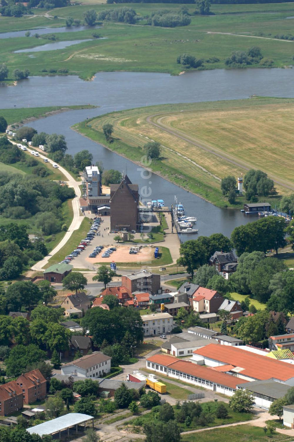 Luftbild Dömitz - Hafen von Dömitz in Mecklenburg-Vorpommern