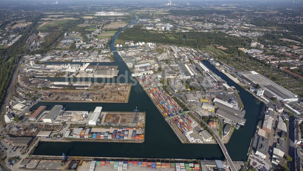 Luftaufnahme Dortmund - Hafen von Dortmund im Ruhrgebiet in Nordrhein-Westfalen