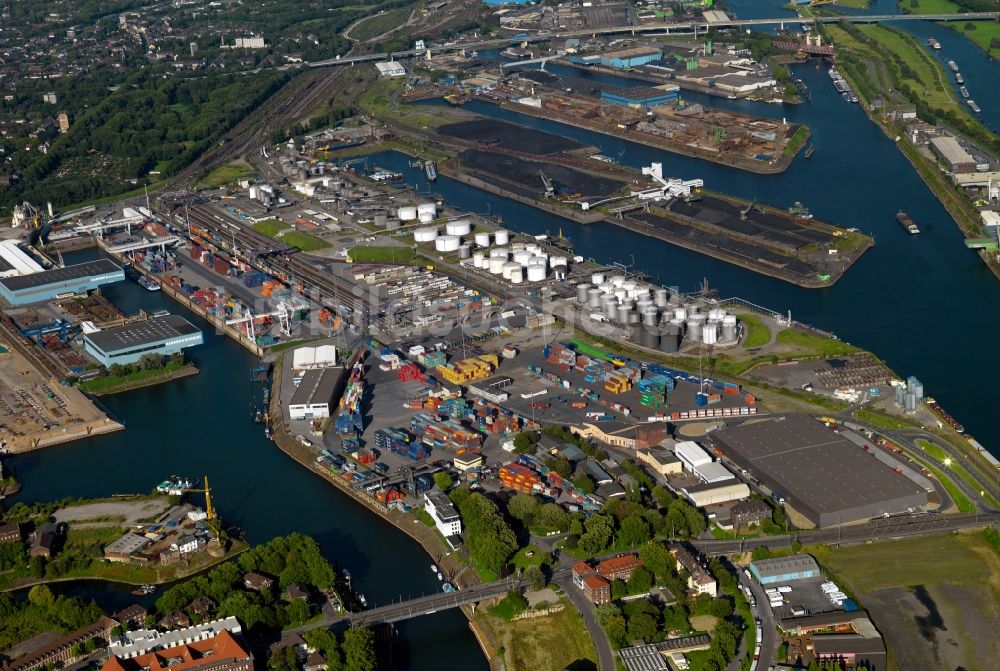 Luftaufnahme Duisburg - Hafen von Duisburg im Bundesland Nordrhein-Westfalen