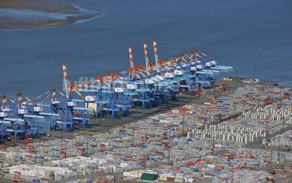 Luftbild Bremerhaven - Hafen - Gelände des Containerterminal und Überseehafen Bremerhaven