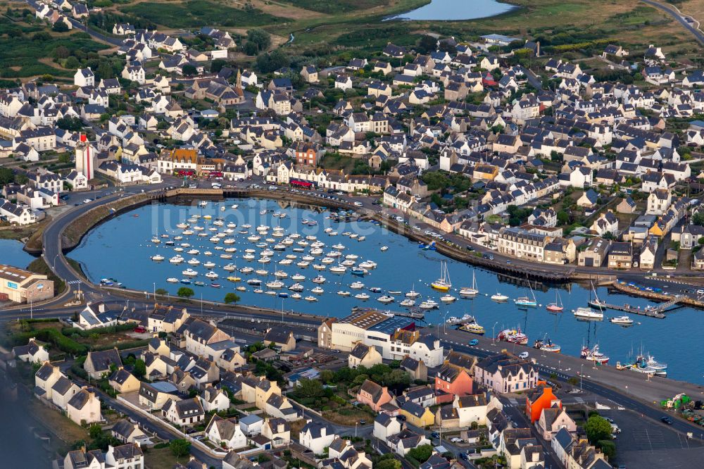 Treffiagat von oben - Hafen von Guilvinec / Port du Guilvinec-Treffiagat in Treffiagat in Bretagne, Frankreich