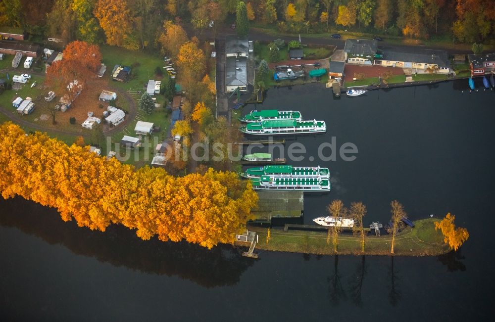 Luftbild Fischlaken - Hafen Hardenbergufer am Baldeneysee beim Stadtteil Fischlaken in Essen im Bundesland Nordrhein-Westfalen