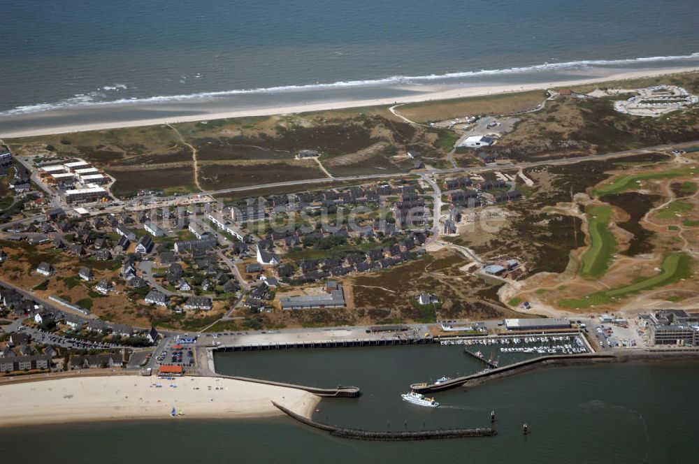 Luftaufnahme Hörnum auf Sylt - Hafen in Hörnum auf Sylt