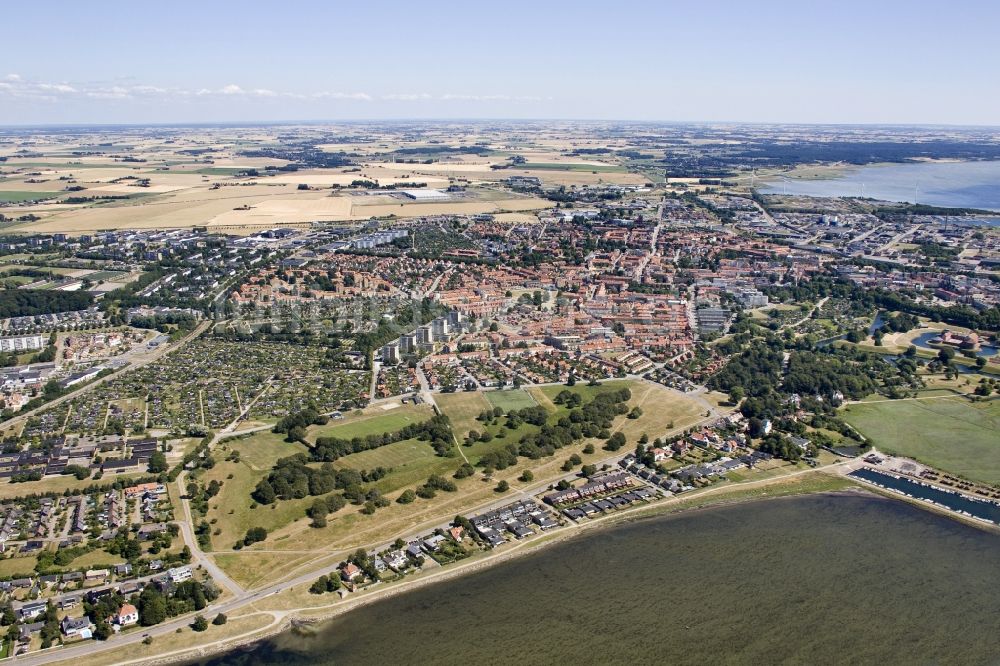 Luftbild Landskrona - Hafen- und Industriestadt Landskrona am Öresund in Schweden