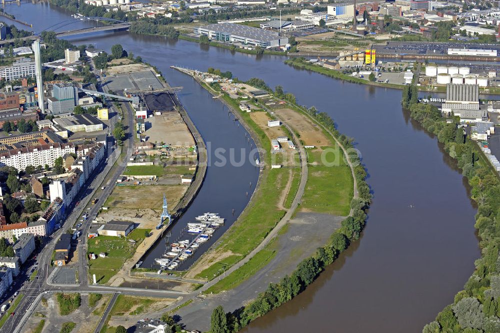 Offenbach aus der Vogelperspektive: Hafen von Offenbach