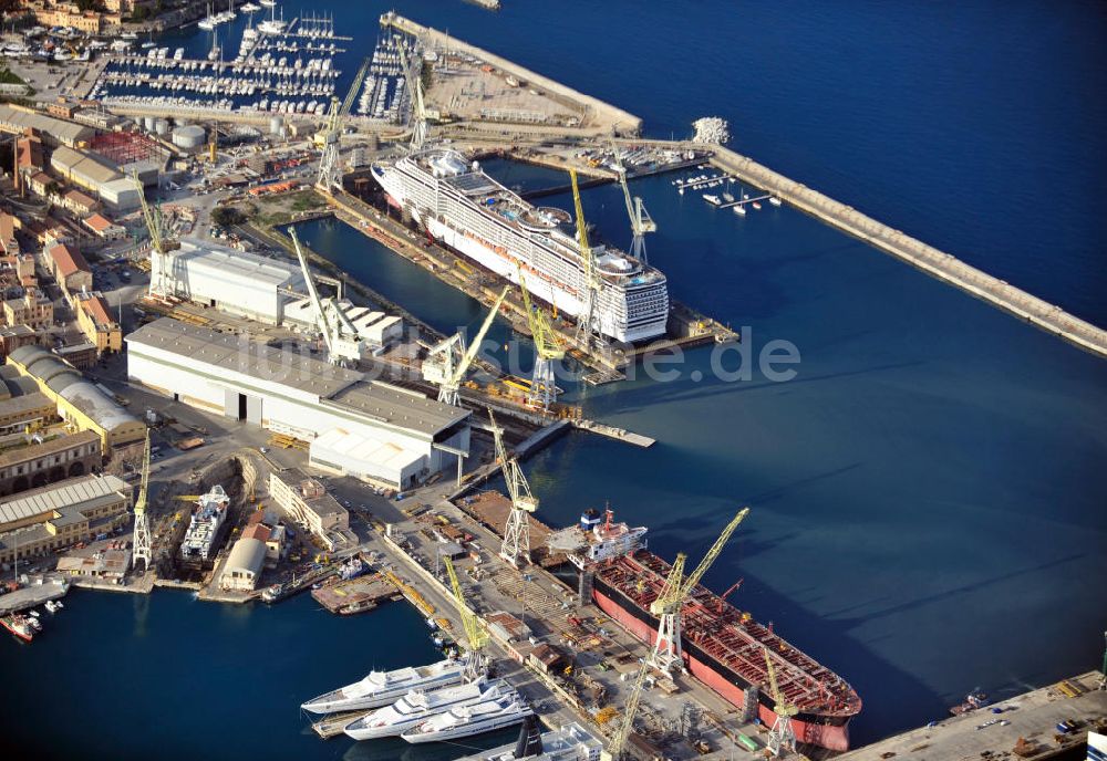 Palermo Sizilien von oben - Hafen Palermo auf Sizilien in ...