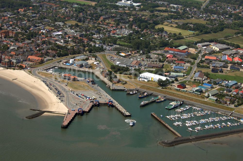 Wyk auf Föhr aus der Vogelperspektive: Hafen Wyk auf Föhr