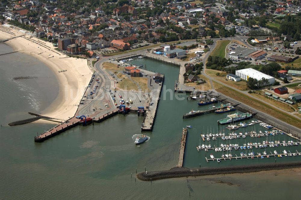 Wyk auf Föhr aus der Vogelperspektive: Hafen Wyk auf Föhr