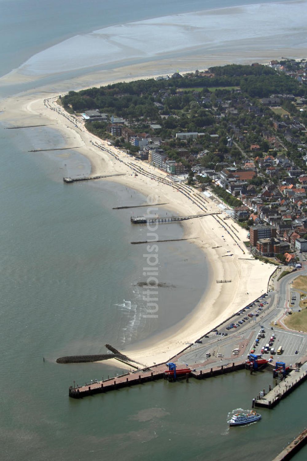 Wyk auf Föhr aus der Vogelperspektive: Hafen Wyk auf Föhr