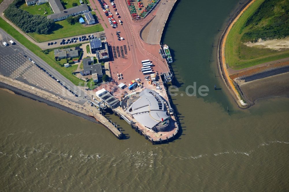 Luftbild Norderney - Hafenanlagen der ostfiesischen Insel Norderney im Bundesland Niedersachsen