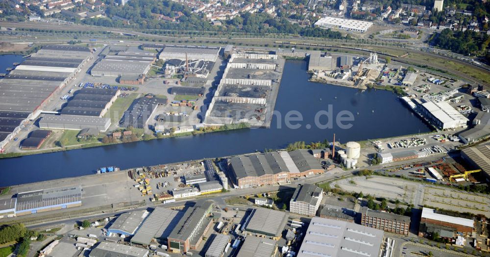 Luftaufnahme Bremen - Hafengebiet in Bremen