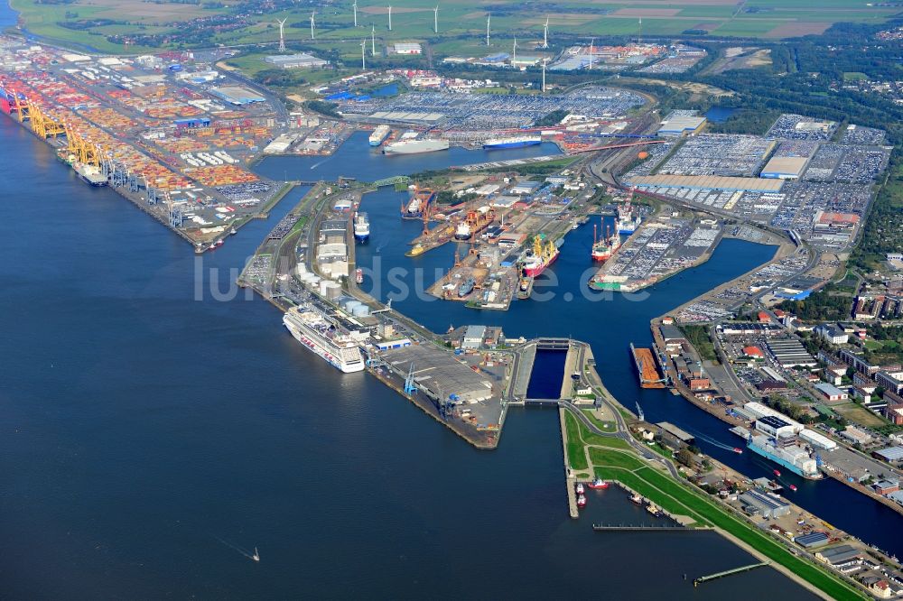 Luftbild Bremerhaven - Hafengebiet in Bremerhaven im Bundesland Bremen