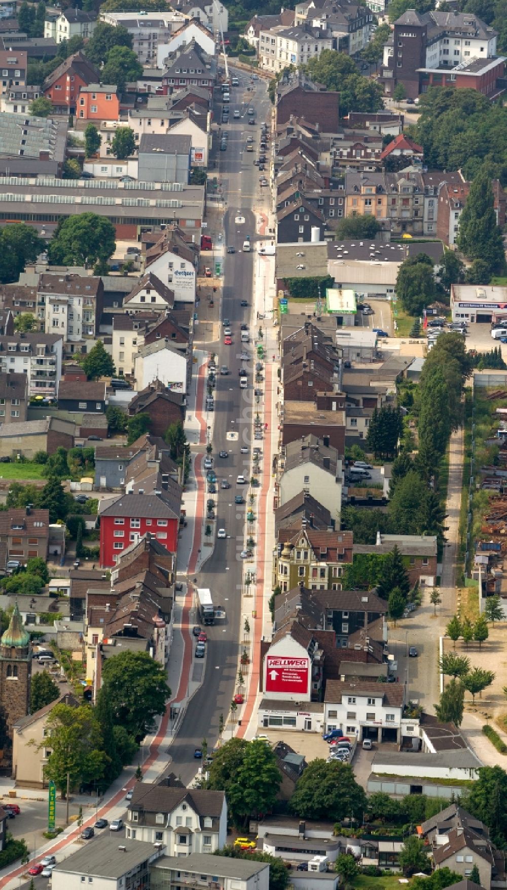 Luftaufnahme Gevelsberg - Hagener Straße in Gevelsberg im Bundesland Nordrhein-Westfalen