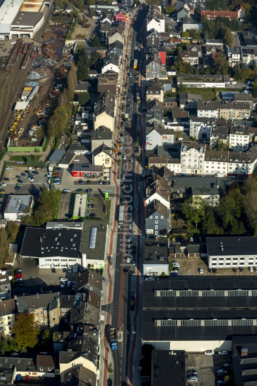 Luftaufnahme Gevelsberg - Hagener Straße in Gevelsberg im Bundesland Nordrhein-Westfalen