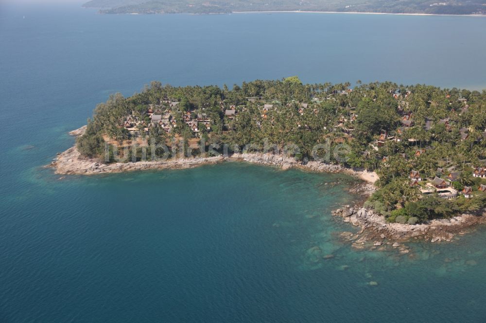 Choeng Thale aus der Vogelperspektive: Halbinsel bei Choeng Thale auf der Insel Phuket in Thailand