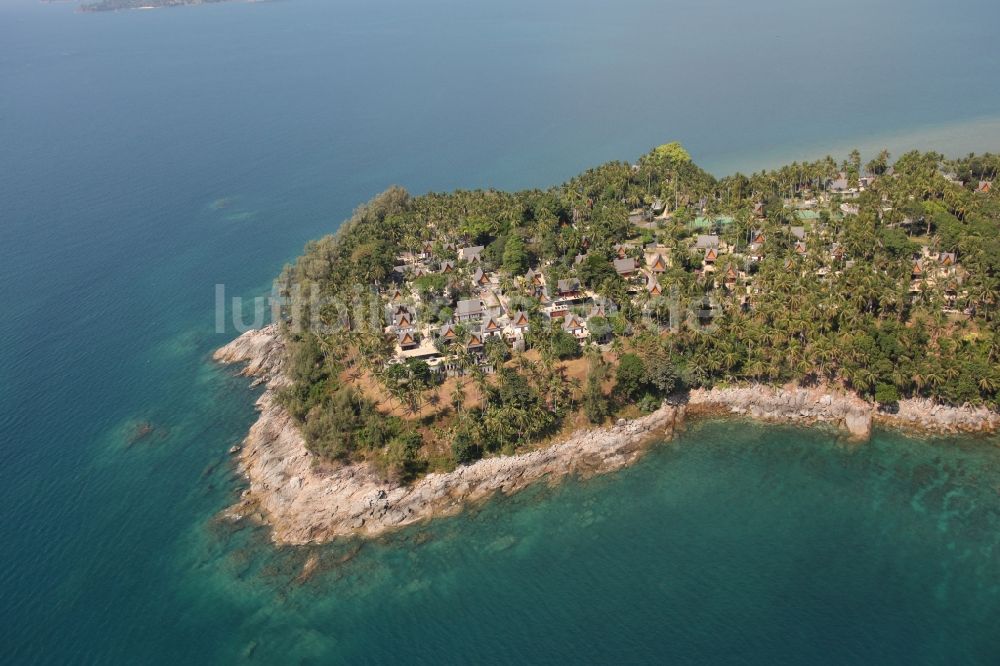 Luftaufnahme Choeng Thale - Halbinsel bei Choeng Thale auf der Insel Phuket in Thailand