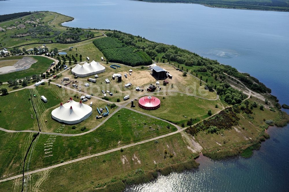 Luftbild Muldestausee - Halbinsel Pouch in der Gemeinde Muldestausee in Sachsen-Anhalt