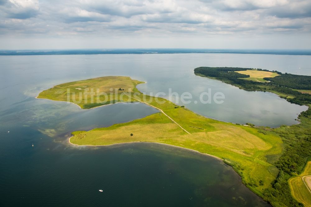 Luftbild Ludorf - Halbinsel im See Müritz in Ludorf im Bundesland Mecklenburg-Vorpommern