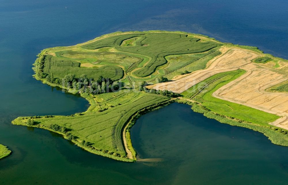 Luftaufnahme Garz/Rügen - Halbinsel Zudar bei Garz/Rügen auf der Insel Rügen in Mecklenburg-Vorpommern