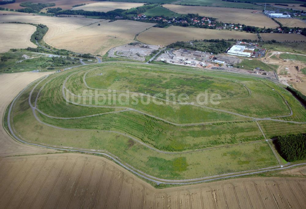 Löbichau von oben - Halde Beerwalde bei Löbichau