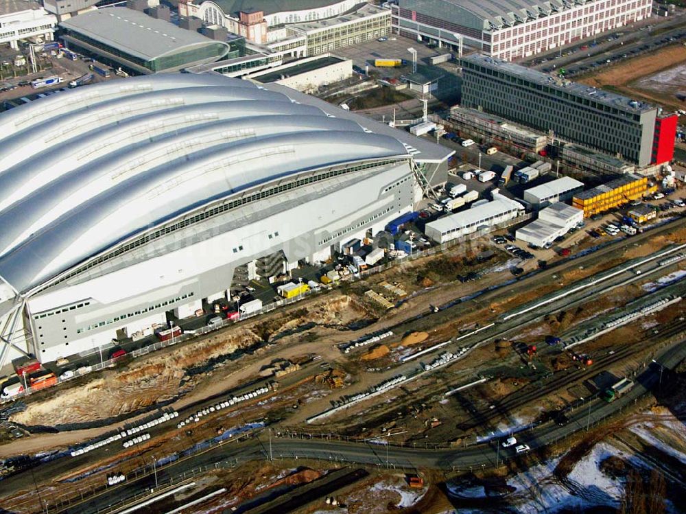 Frankfurt Main / Hessen von oben - Halle 3 des Messezentrums in Frankfurt