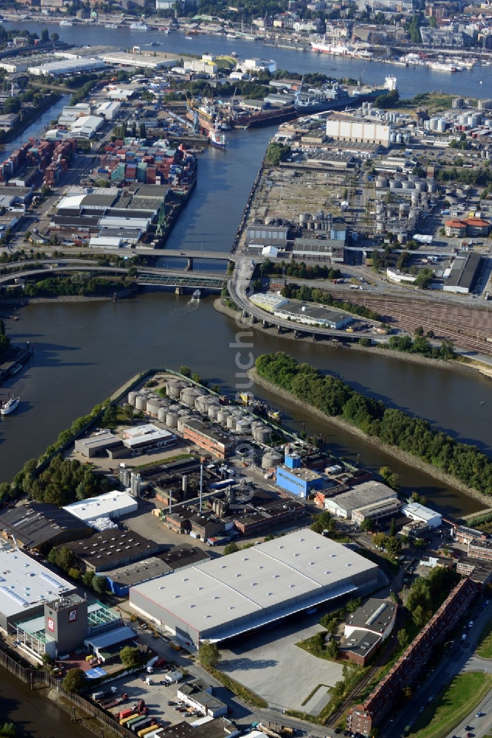 Luftaufnahme Hamburg - Hallenneubau in Hamburg-Mitte / Wilhelmsburg