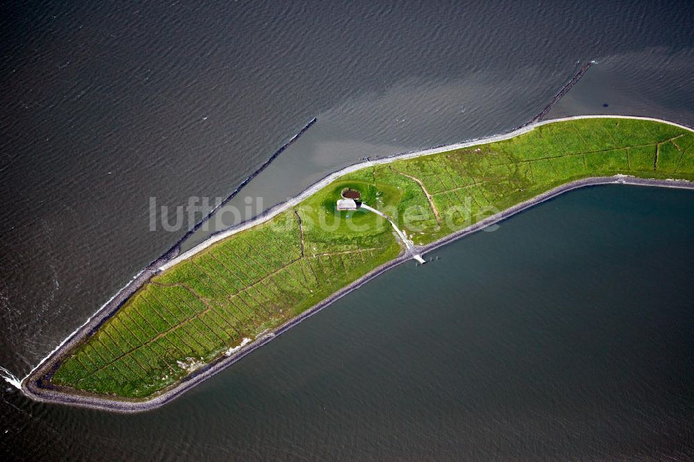 Habel von oben - Hallig Habel in Schleswig-Holstein