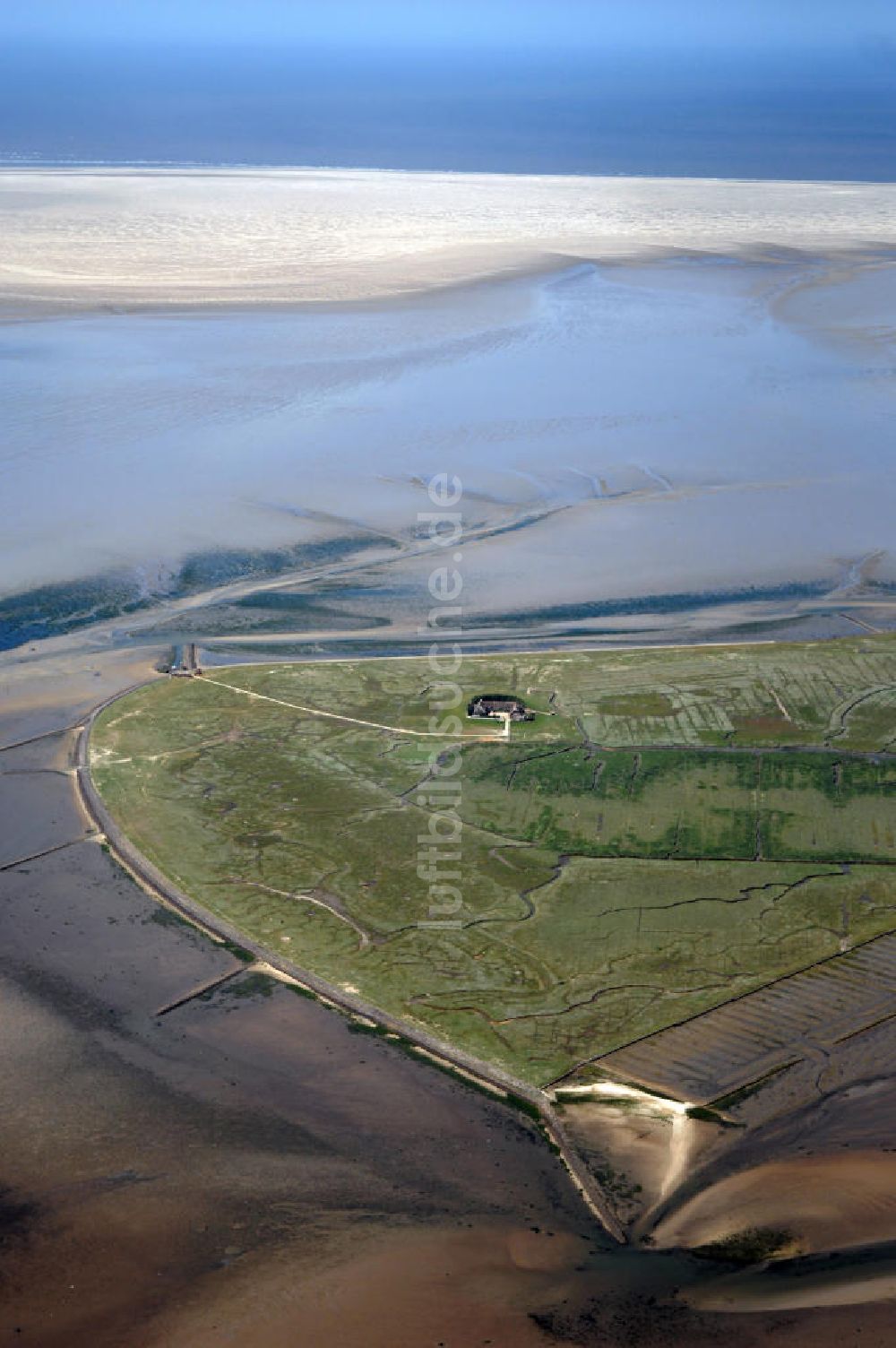 Hallig Süderoog aus der Vogelperspektive: Hallig Süderoog