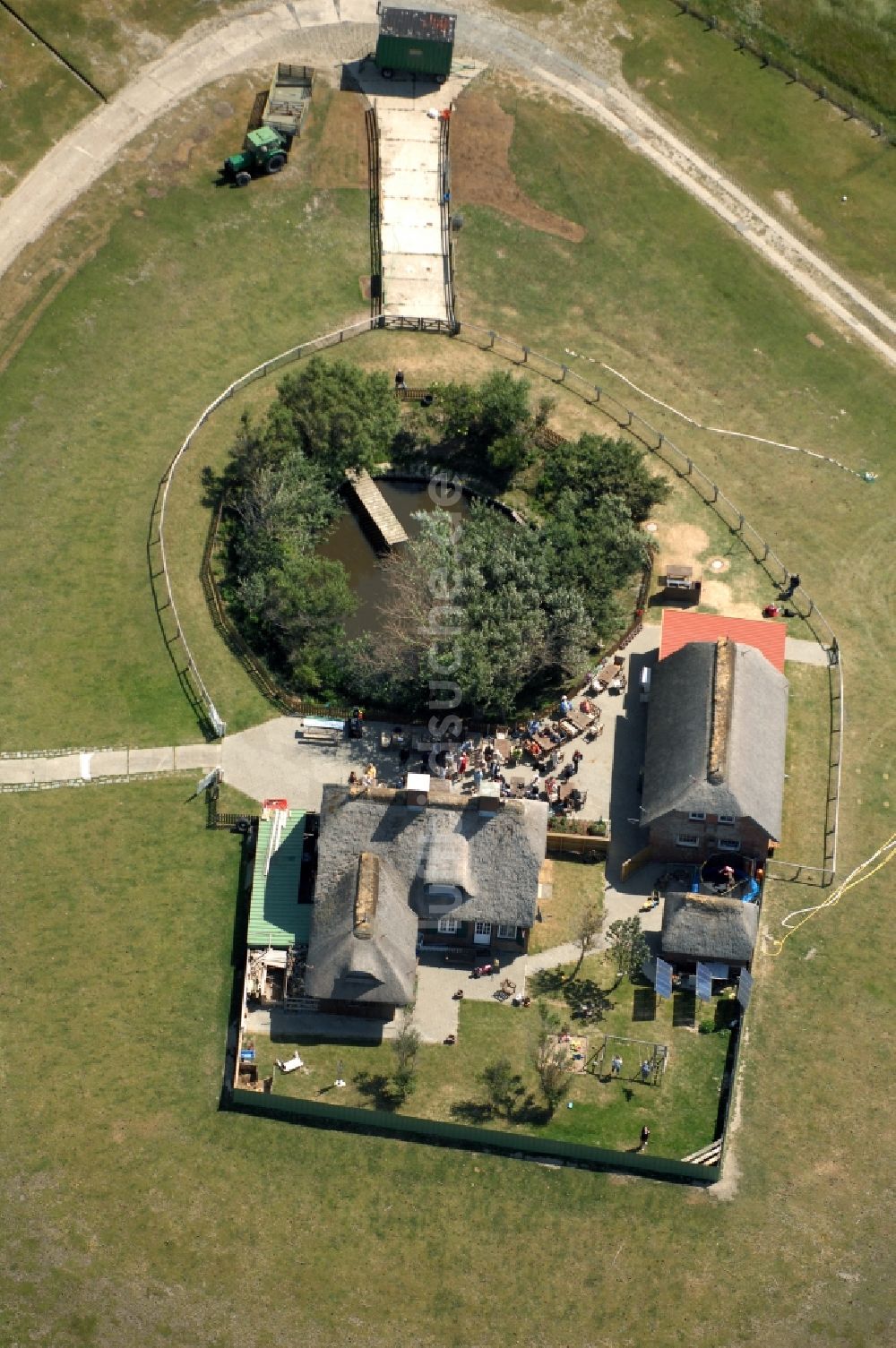 Pellworm von oben - Hallig Südfall bei Pellworm im Bundesland Schleswig-Holstein