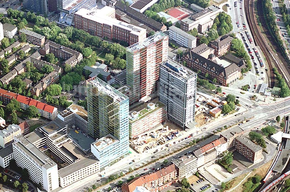 Luftaufnahme Hamburg - Hamburg Blick auf das Hochhausensemble / Neubauten im Zentrum von Hamburg 06.09.2003