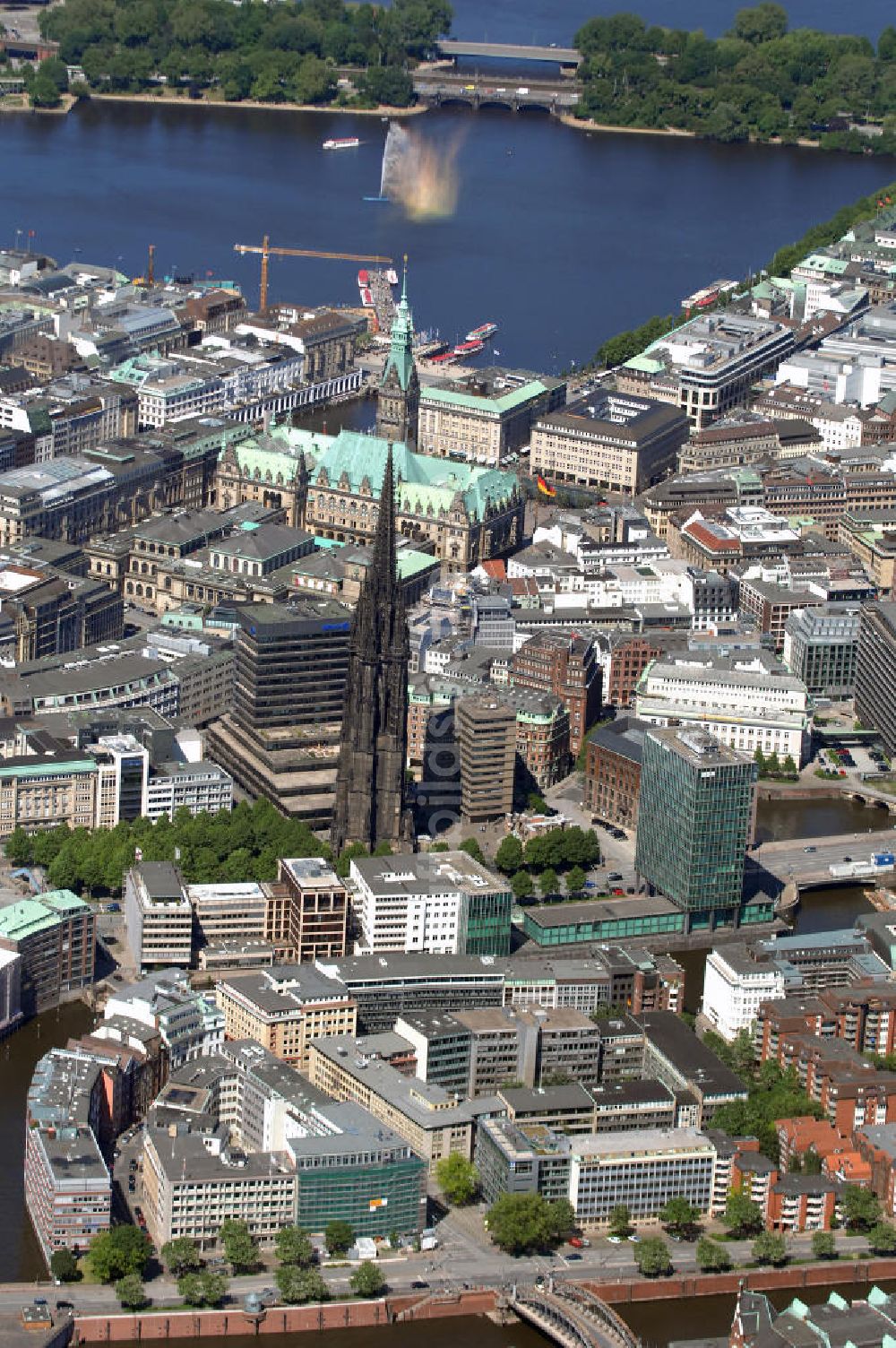 Hamburg von oben - Hamburger Altstadt