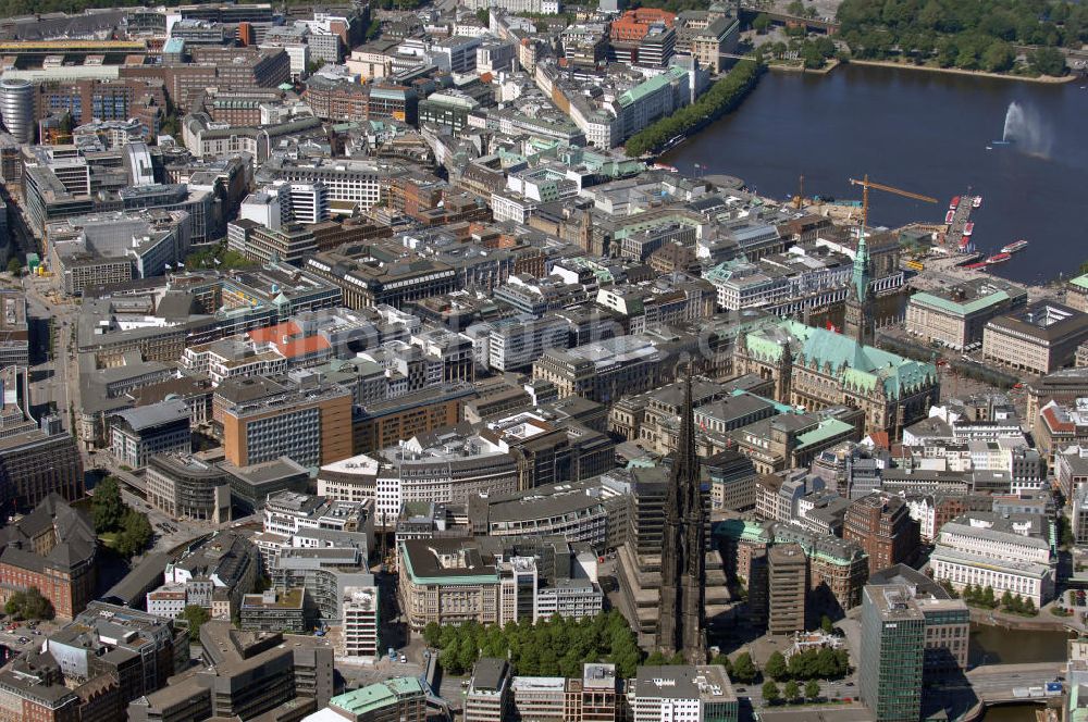 Luftbild Hamburg - Hamburger Altstadt mit Binnenalster