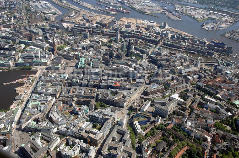 Hamburg von oben - Hamburger Altstadt und Neustadt an der Binnenalster