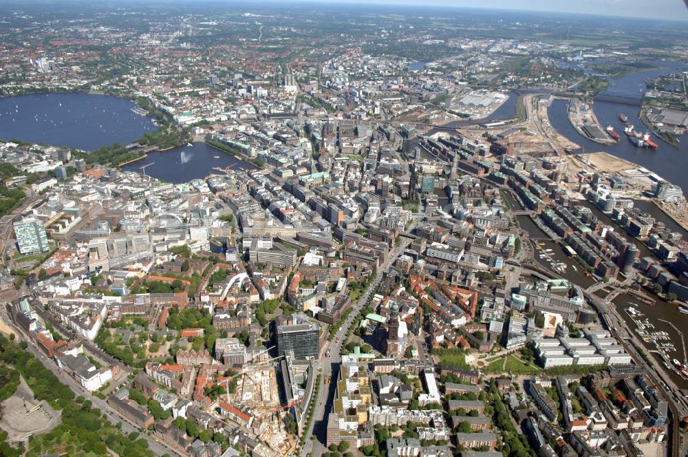 Hamburg von oben - Hamburger Altstadt und Neustadt an der Binnenalster