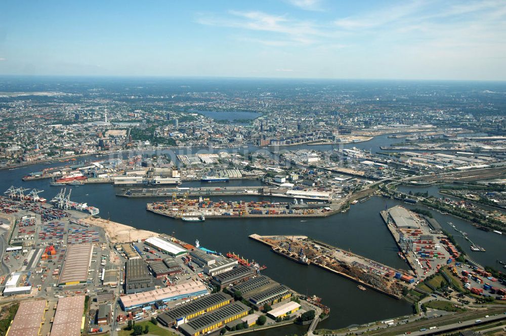 Hamburg aus der Vogelperspektive: Hamburger Hafen