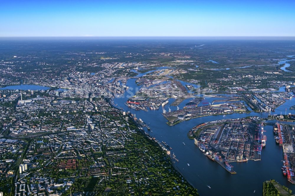 Luftbild Hamburg - Hamburger Hafen Übersicht in Hamburg, Deutschland