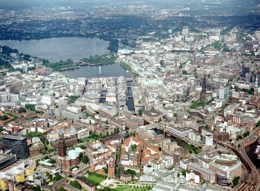 Hamburg von oben - Hamburger Stadtzentrum