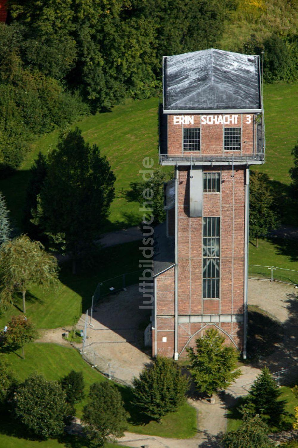 Luftaufnahme Castrop-Rauxel - Hammerkopfturm Castrop