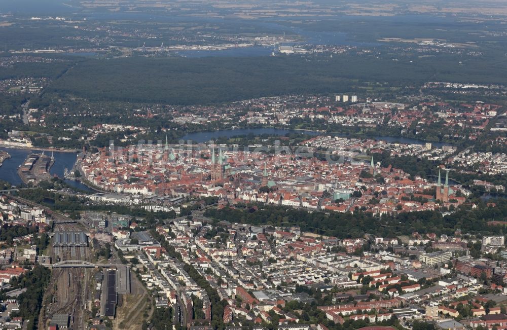 Luftaufnahme Lübeck - Hansestadt Lübeck im Bundesland Schleswig-Holstein