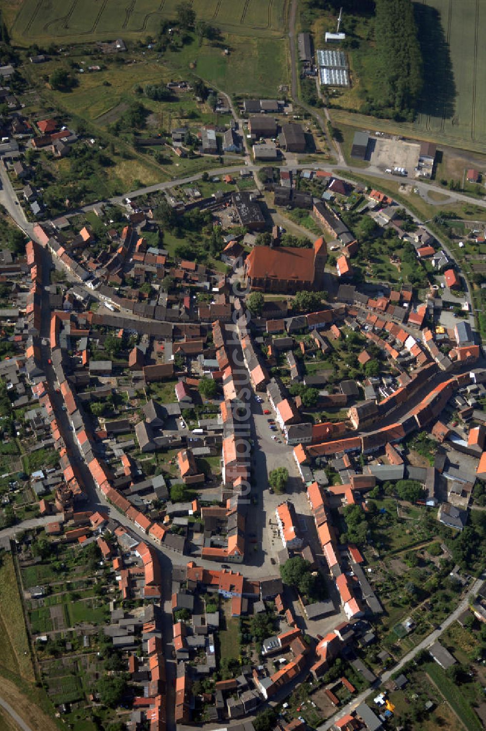 Werben aus der Vogelperspektive: Hansestadt Werben an der Elbe