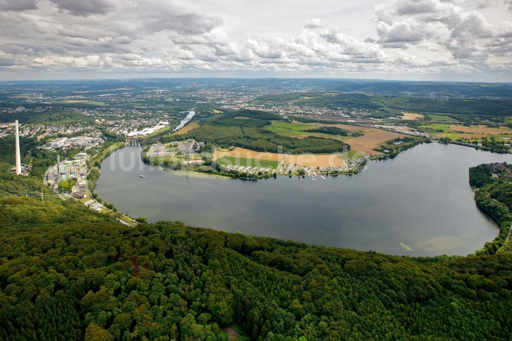 Hagen aus der Vogelperspektive: Harkortsee bei Hagen im Bundesland Nordrein-Westfalen