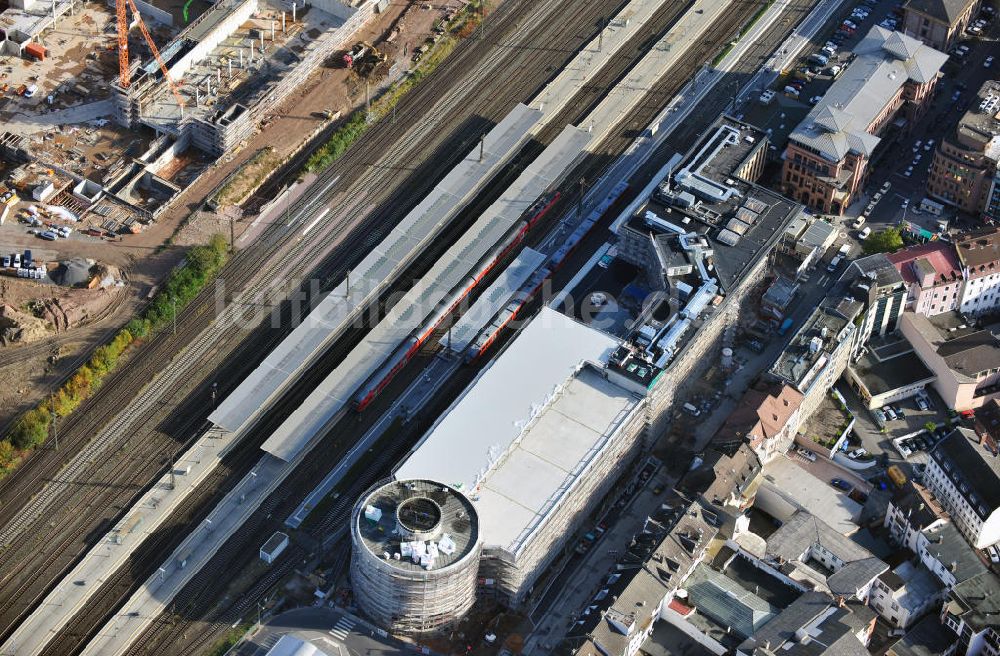 Luftaufnahme Aschaffenburg - Hauptbahnhof Aschaffenburg in Bayern