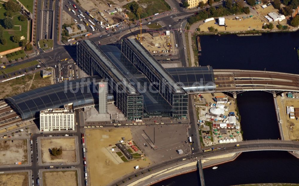 Luftaufnahme Berlin OT Moabit - Hauptbahnhof in Berlin