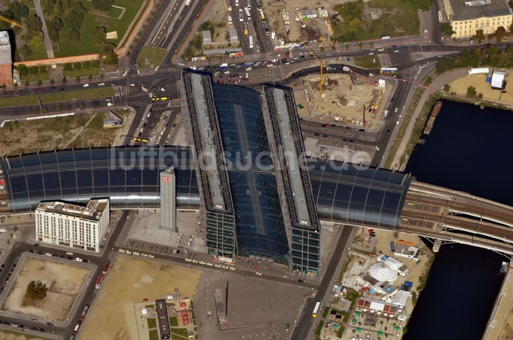 Luftaufnahme Berlin OT Moabit - Hauptbahnhof in Berlin