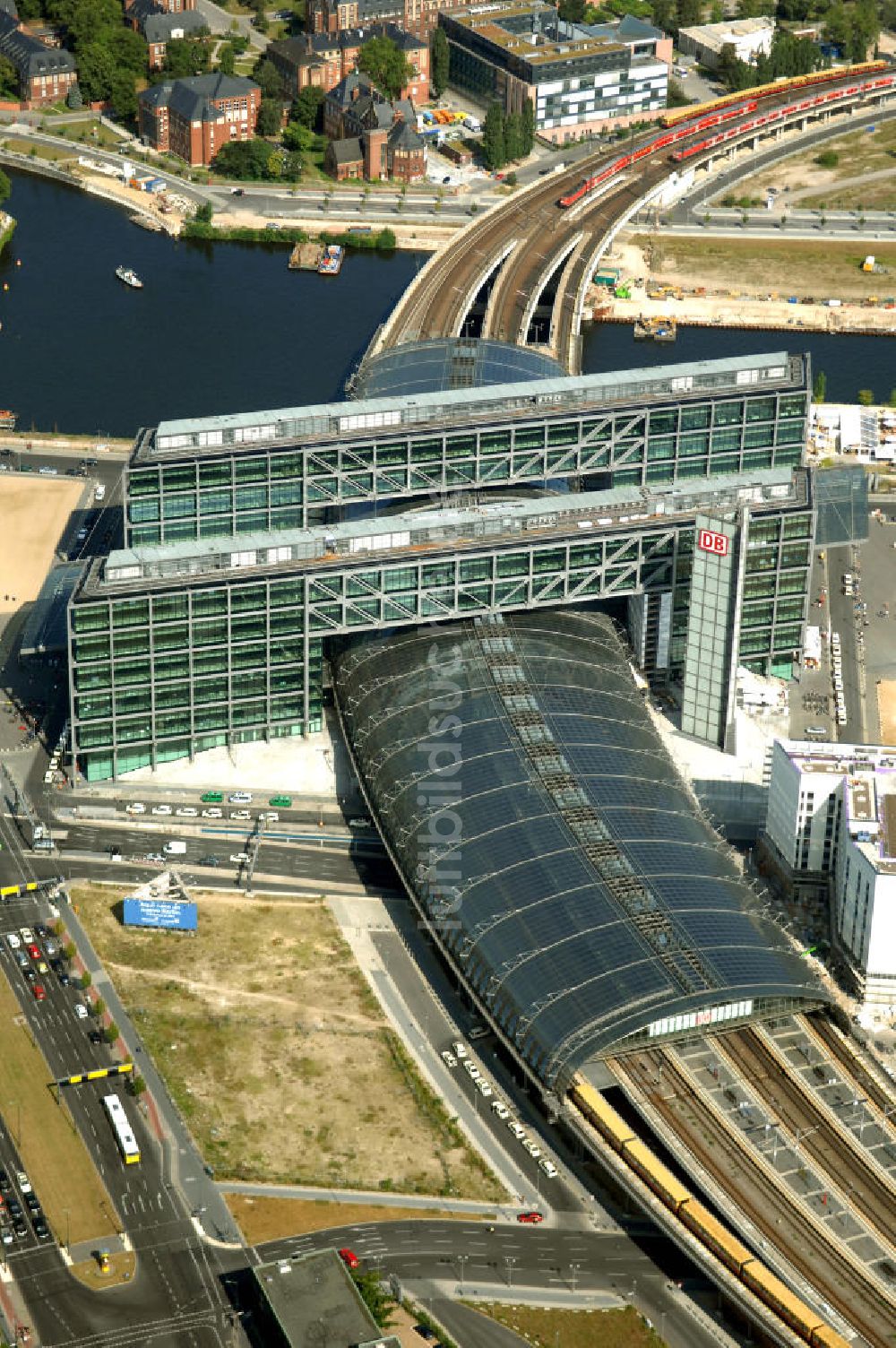 Luftaufnahme Berlin - Hauptbahnhof in Berlin Mitte