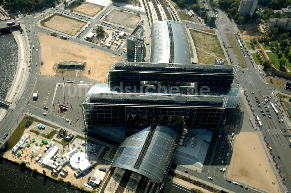 Luftaufnahme Berlin - Hauptbahnhof in Berlin Mitte