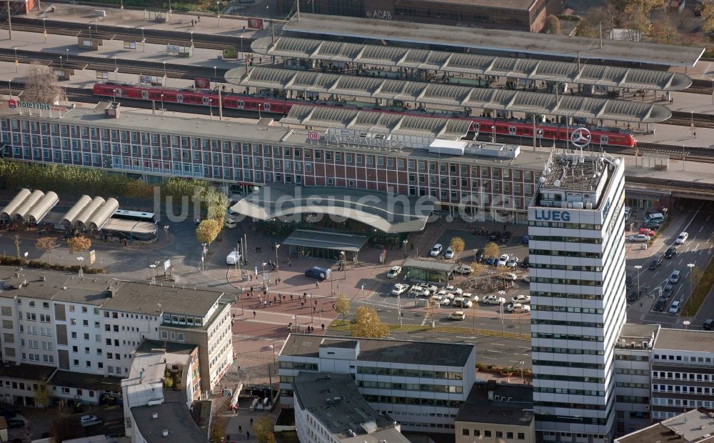 Luftaufnahme Bochum - Hauptbahnhof Bochum im Bundesland Nordrhein-Westfalen