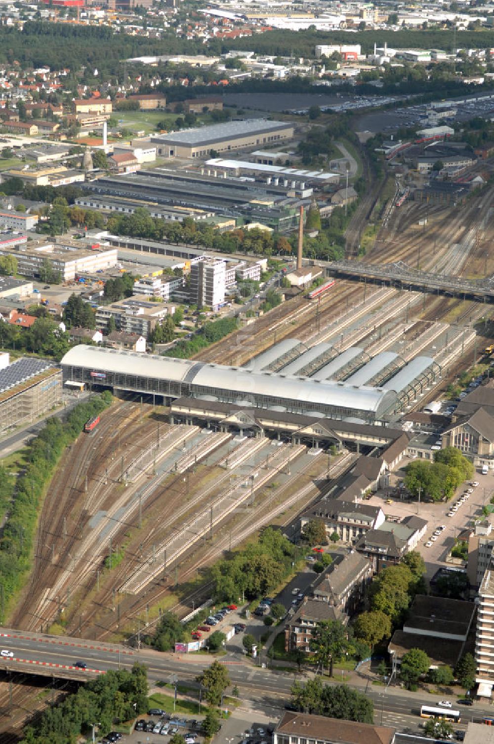 Darmstadt aus der Vogelperspektive: Hauptbahnhof Darmstadt