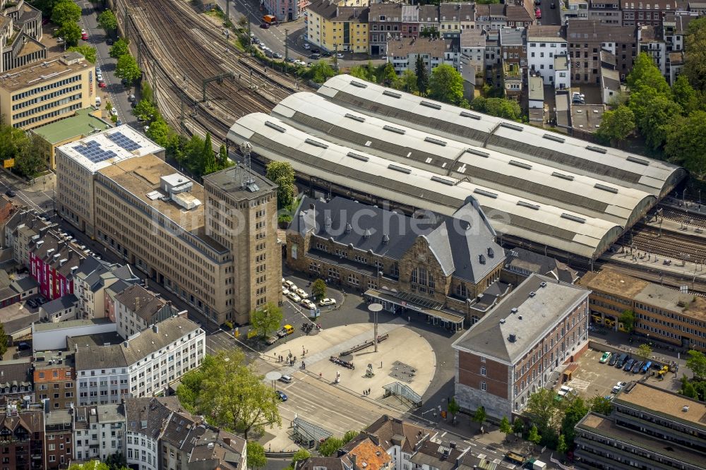 Luftbild Aachen - Hauptbahnhof der Deutschen Bahn in Aachen im Bundesland Nordrhein-Westfalen