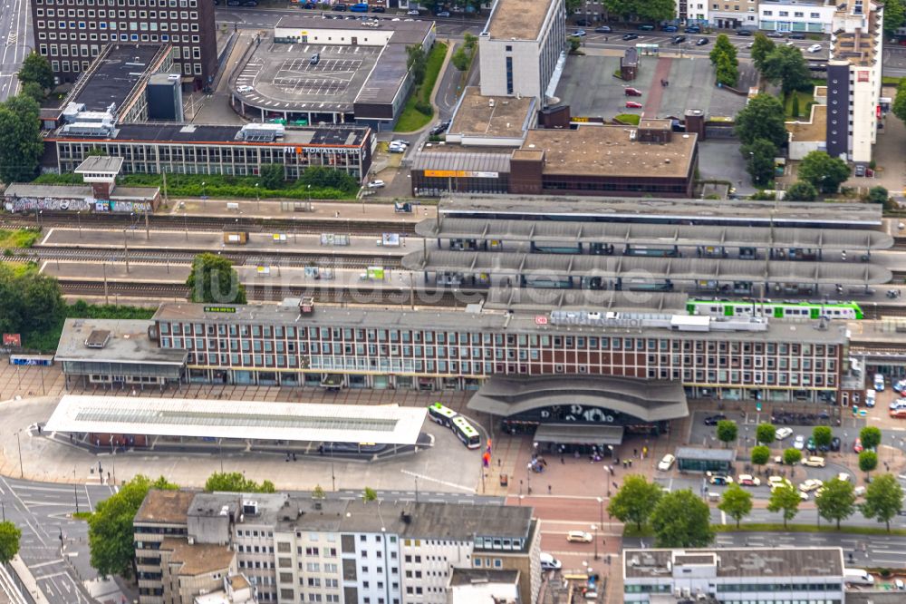 Luftbild Bochum - Hauptbahnhof der Deutschen Bahn in Bochum im Bundesland Nordrhein-Westfalen